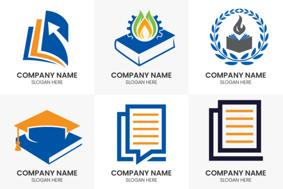 Book Icons Set & Logo Education: Versatile Vectors