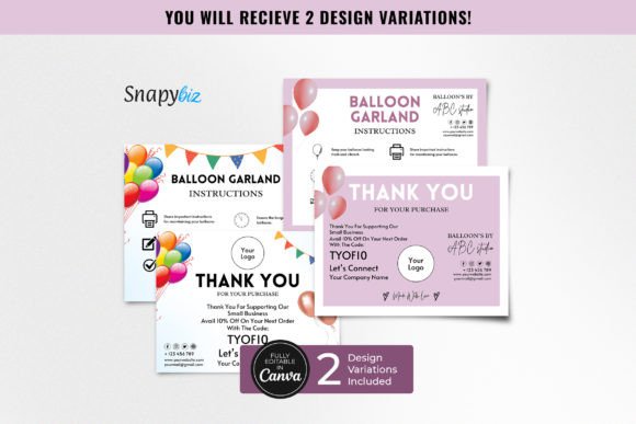 Canva Balloon Garland Instructions Card: A Professional Touch for Your Business