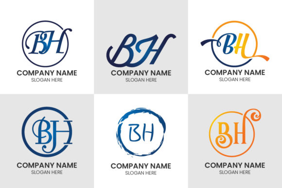 Crafting a Bold Brand Identity with the BH Logo Set