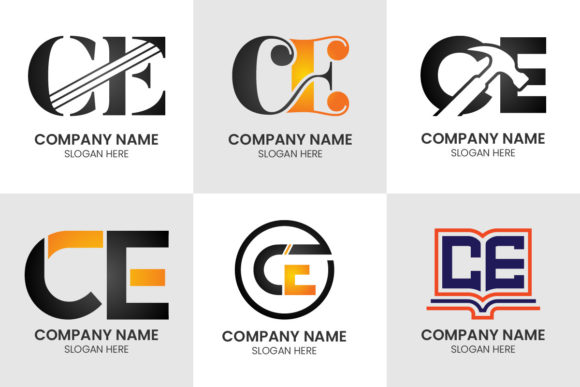 Crafting a Timeless Brand with the Initial C E Logo Set
