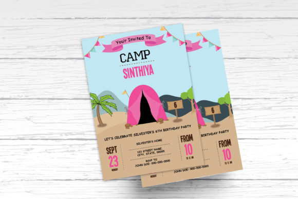 Enchanting Camping Tent Party Invitation: Your Digital Template