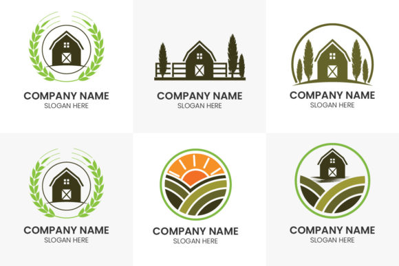 Farm Logo Sign Symbol & Agriculture Logo Design Elements