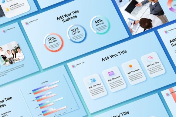Minimalist Blue Powerpoint Template for Modern Design