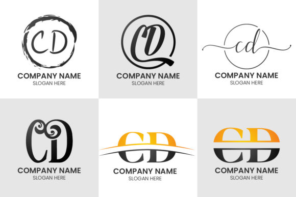 Modern CD Monogram Templates for Bold Brand Identity