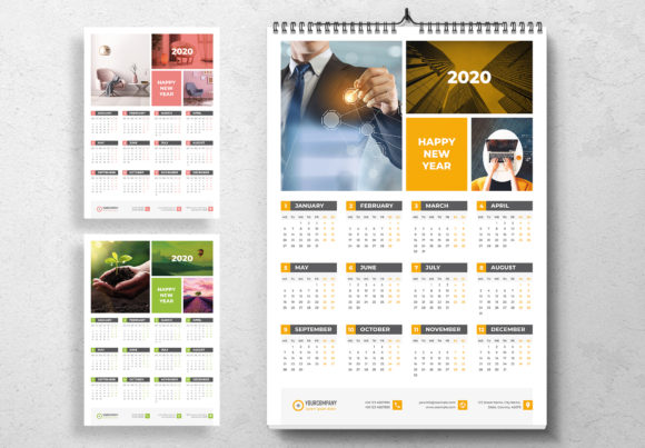 Streamline Your Year: The Wall Calendar 3 Color Styles Template